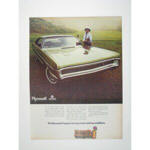 Vintage 1970 Chrysler Plymouth Car Advertisement Print 1960s Vintage Ad